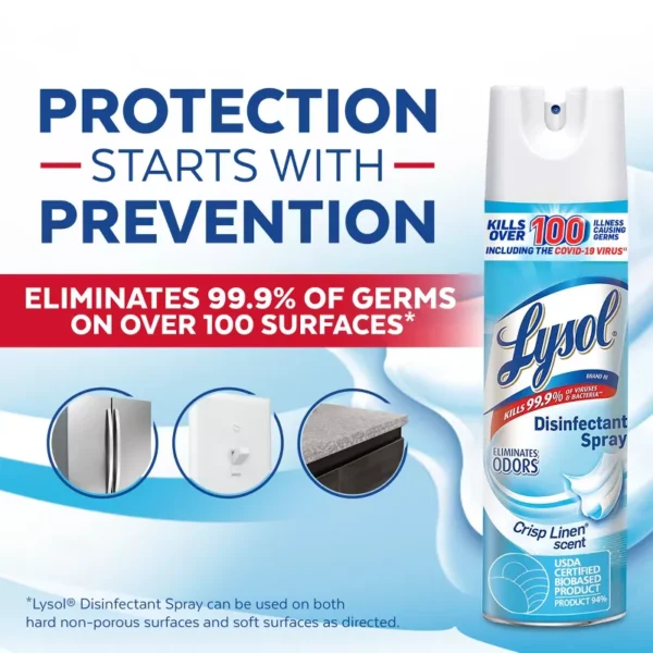 Lysol Crisp Linen Disinfectant Spray - 19oz/2ct